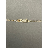 Unisex 9ct Yellow Gold Oval Link Necklace