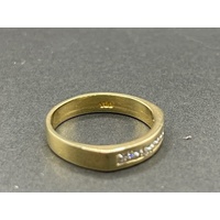 Ladies 18ct Yellow Gold Diamond Band Ring