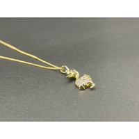 Ladies 9ct Yellow Gold Curb Link Chain & Duck Pendant