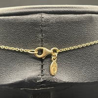 Ladies 14ct Yellow Gold Pandora Oval Link Necklace & CZ Pendant