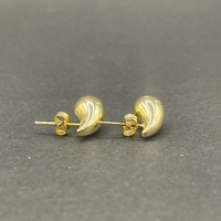 Ladies 18ct Yellow Gold Tear Drop Bubble Stud Earrings