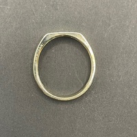 Mens 9ct Yellow Gold Signet Diamond Ring