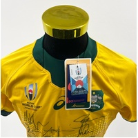 ASICS Wallabies 2019 RWC Signed Jersey with COA Boxed Rugby Australia