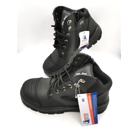 Steel Blue Mens Parkes Zip Safety Boots with Scuff Cap 312658 Black Size 10