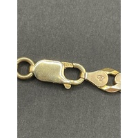 Mens 10ct Yellow Gold Curb Link Necklace
