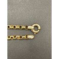 Ladies 9ct Yellow Gold Belcher Link Necklace