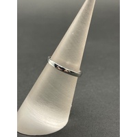 Unisex 18ct White Gold Band Ring