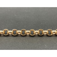Ladies 9ct Rose Gold Belcher Link Bracelet