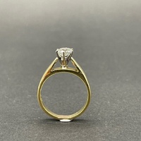 Ladies 18ct Yellow Gold Solitaire Diamond Ring