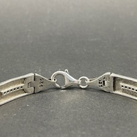Mens 925 Sterling Silver Fancy Link Bracelet
