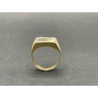 Mens 18ct Yellow Gold Signet Ring