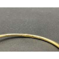 Ladies 18ct Yellow Gold Round Bangle