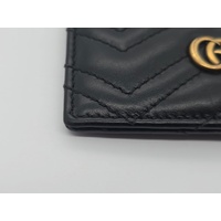 Gucci GG Marmont Black Leather Card Holder Authentic Designer Wallet