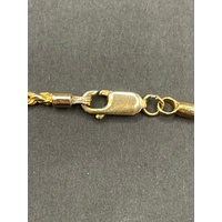 Ladies 9ct Yellow Gold Twist Rope Necklace
