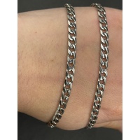 Mens 925 Sterling Silver Curb Link Necklace