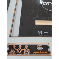 NRL Wests Tigers 2000-2019 Signed and Framed 20 Year Anniversary Jersey