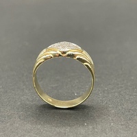 Unisex 9ct Yellow Gold Diamond Ring