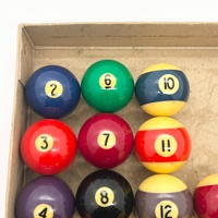 Vintage Permac British Pool Balls Set Incomplete Missing Balls 1 and 14