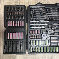 Stanley 176 Pc Mechanics Tool Kit Metric and AF Socket and Ratchet Set