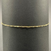 Ladies 9ct Yellow Gold Snake Twist Link Anklet