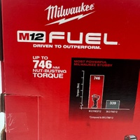Milwaukee M12 Fuel 1/2 Inch Stubby Impact Wrench Kit with Friction Ring