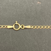 Unisex 9ct Yellow Gold Curb Link Necklace