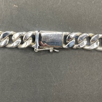 Mens 925 Sterling Silver Curb Link Necklace
