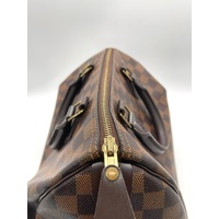 Louis Vuitton Speedy 30 Handbag Damier Ebene Canvas Genuine with COA