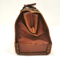 Vintage Brown Leather Doctors Bag Genuine Leather Medical Satchel