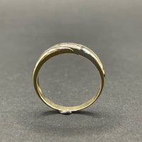 Mens 9ct Yellow Gold Diamond Ring