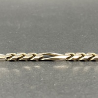 Mens 9ct Yellow Gold Figaro Link Bracelet