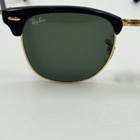 Ray-Ban RB3016 Clubmaster Black Frame Green Lens 51mm Mens Sunglasses