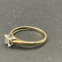 Ladies 9ct Yellow Gold Diamond Ring