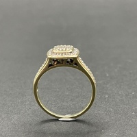 Ladies 9ct Yellow Gold Diamond Cluster Ring