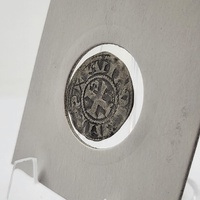 Medieval France Anjou Foulques V Denarius Silver Coin Angers Boudeau 153