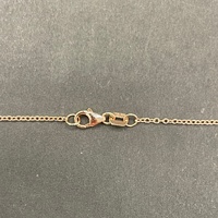 Ladies 18ct Rose Gold Cable Link Chain & Pink Sapphire Infinity Pendant