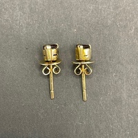 Ladies 14ct Yellow Gold Gemstone Stud Earrings