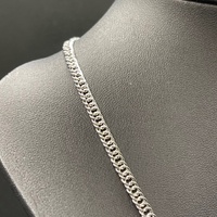 Unisex 18ct White Gold Panzer Link Necklace