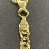 Unisex 18ct Yellow Gold Double Link Birdseye & Figure 8 Link Necklace