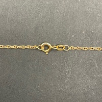 Ladies 14ct Yellow Gold Fancy Link Chain & Diamond Pendant