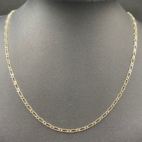 Unisex 9ct Yellow Gold Figaro Link Necklace