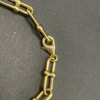 Ladies 18ct Yellow Gold Paperclip Link Bracelet