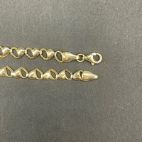 Ladies 18ct Yellow Gold Heart Link Bracelet