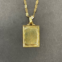 Ladies 18ct Yellow Gold Fancy Link Chain & Religious Pendant