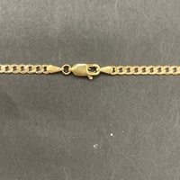 Mens 9ct Yellow Gold Curb Link Necklace