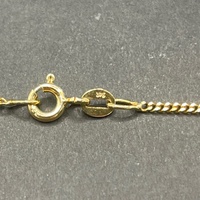 Unisex 9ct Yellow Gold Curb Link Chain & Religious Pendant