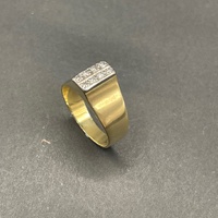 Mens 18ct Yellow Gold Diamond Ring