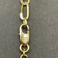 Unisex 9ct Yellow Gold Figaro Link Necklace