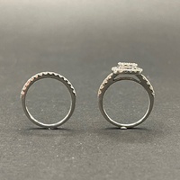 Ladies 18ct White Gold Diamond Ring Bridal Set