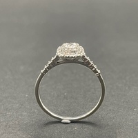 Ladies 9ct White Gold Diamond Cluster Ring